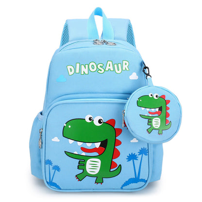 Cute Cartoon Children’s Spine Protection With Coin Purse Children’s Printed Schoolbag - Bunny Bags and Dino Dreams