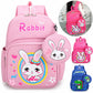 Cute Cartoon Children’s Spine Protection With Coin Purse Children’s Printed Schoolbag - Bunny Bags and Dino Dreams