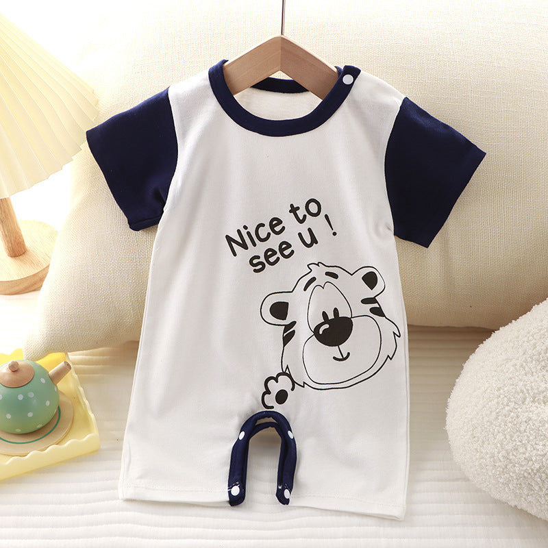 Cute Cartoon Print Onesies Newborn High Quality Fabric - Onesies So Cute Even Babies Giggle