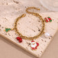 Cute Cartoon Santa Claus Socks Bracelet with Electroplated Big O-shaped Chain - Teleplus santa claus socks cute cartoon