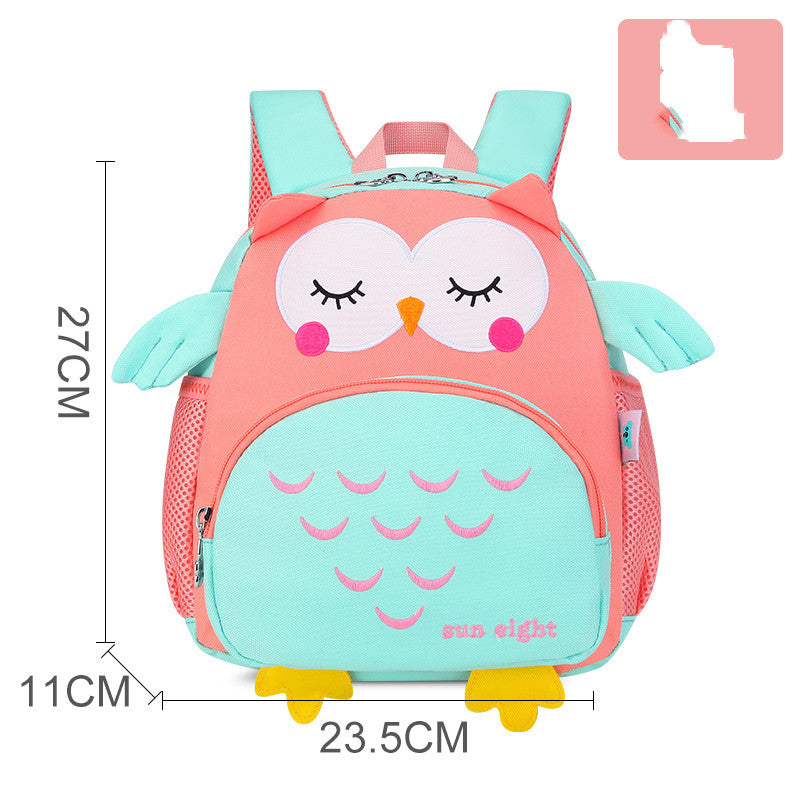 Cute Cartoon Shoulders Baby Lightweight Backpack Elementary School Schoolbag - Sky Blue Cuties: Adorable Baby Backpacks