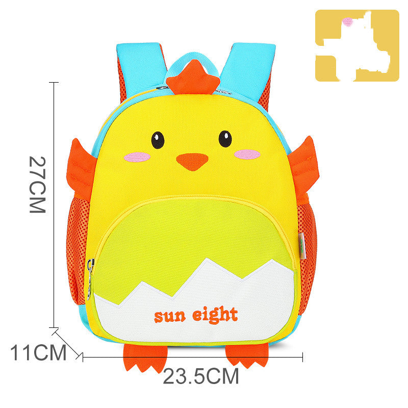 Cute Cartoon Shoulders Baby Lightweight Backpack Elementary School Schoolbag - Sky Blue Cuties: Adorable Baby Backpacks