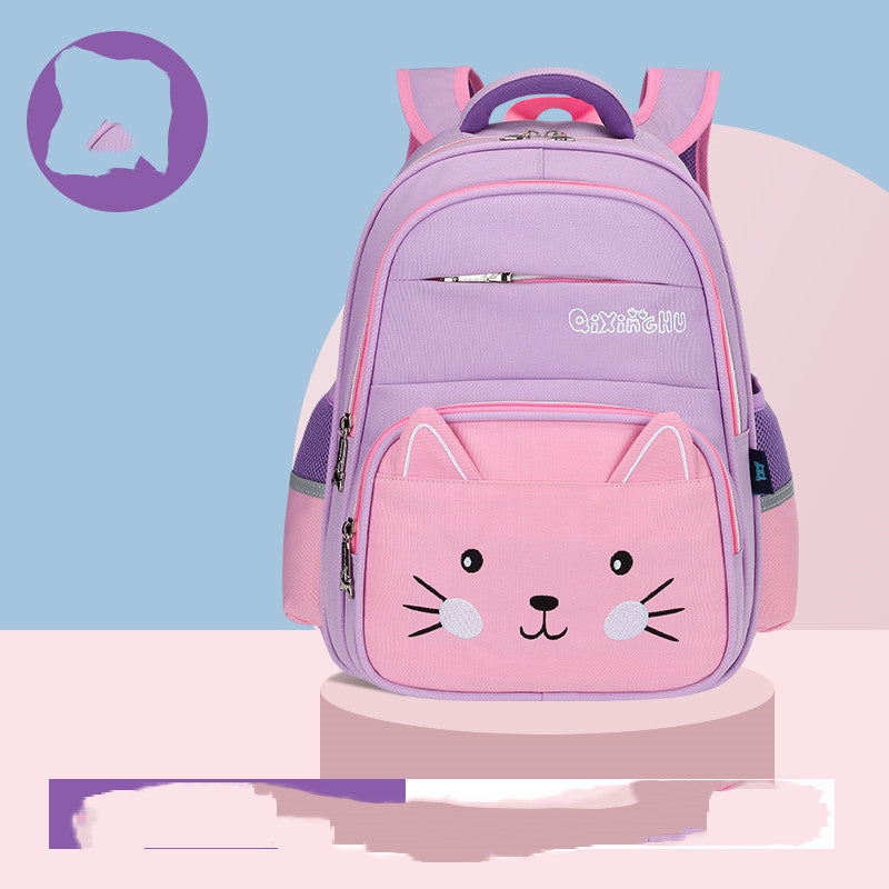 Cute Cartoon Shoulders Baby Lightweight Backpack Elementary School Schoolbag - Sky Blue Cuties: Adorable Baby Backpacks