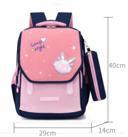 Cute Children Student Leisure Burden Alleviation Backpack - Burden-Free Blue Pink Backpack for Happy Students