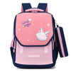 Cute Children Student Leisure Burden Alleviation Backpack - Dark Blue Pink