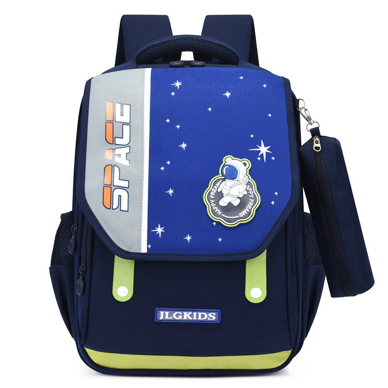 Cute Children Student Leisure Burden Alleviation Backpack - Burden-Free Blue Pink Backpack for Happy Students