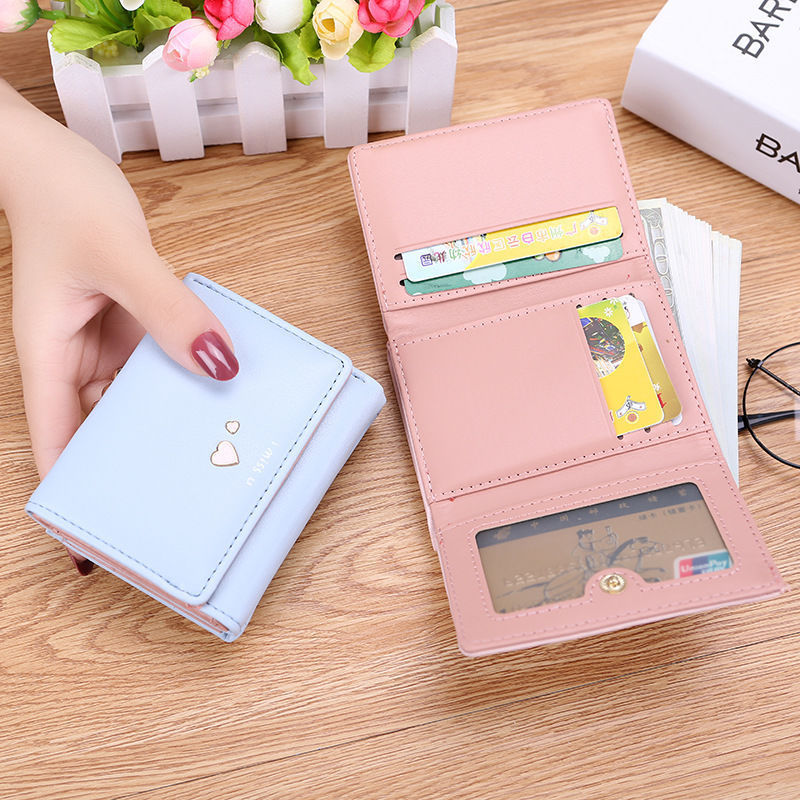 Cute Coin Purse with Multiple Folds and Secure Inner Compartments - for Stylish Students Hearts Aflutter cute coin purse