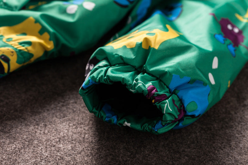 Cute Dinosaur Windproof Rainproof Jacket for Kids 3-8 Years - cute dinosaur windproof rainproof jacket