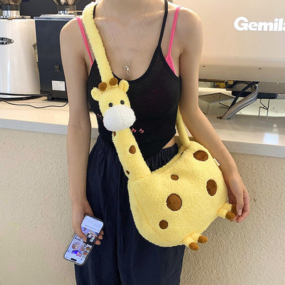Cute Giraffe Crossbody Bag for Women with Heat Preservation and Expansion - Teleplus cute giraffe crossbody bag female