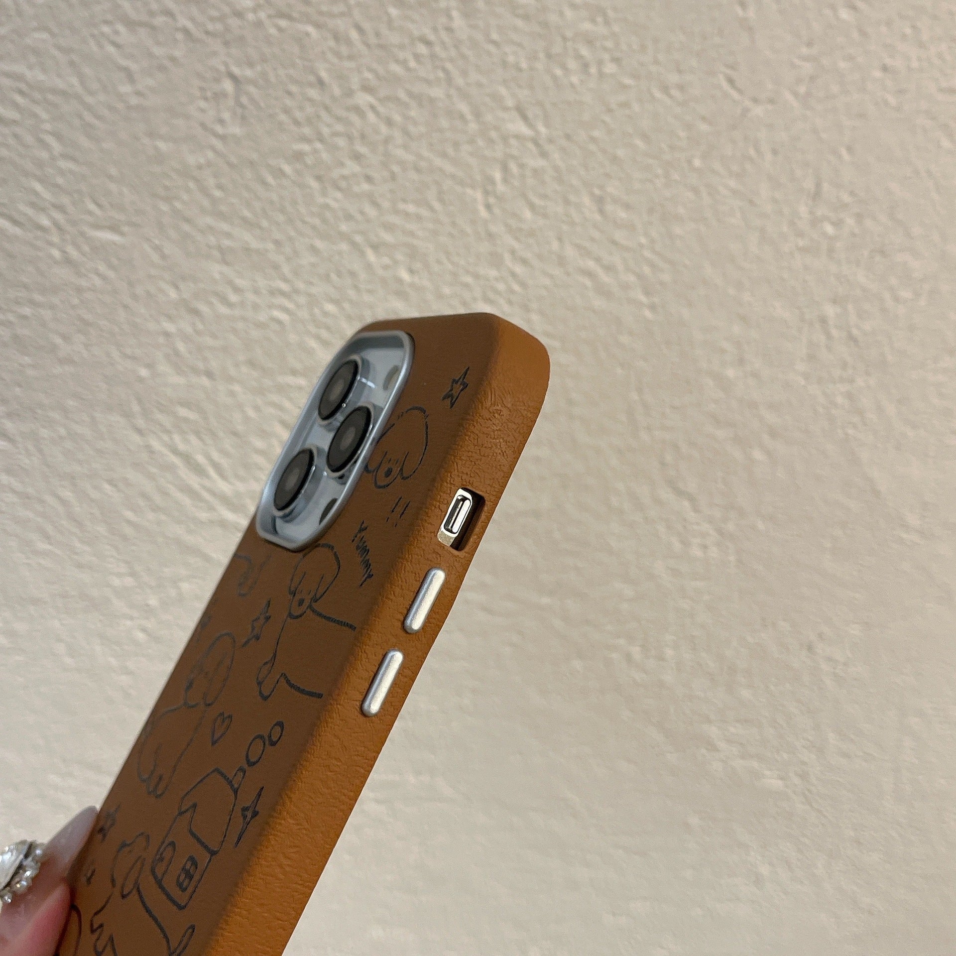 Cute Line Dog Phone Case for iPhone Non-Apple Compatible Cartoon Design - cute line dog phone case cartoon