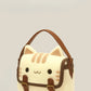 Cute Plush Cat Handbag Small Polyester Crossbody Bag with Shoulder Strap - cute plush cat handbag small