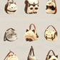 Cute Plush Cat Handbag Small Polyester Crossbody Bag with Shoulder Strap - cute plush cat handbag small