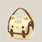 Cute Plush Cat Handbag Small Polyester Crossbody Bag with Shoulder Strap - cute plush cat handbag small
