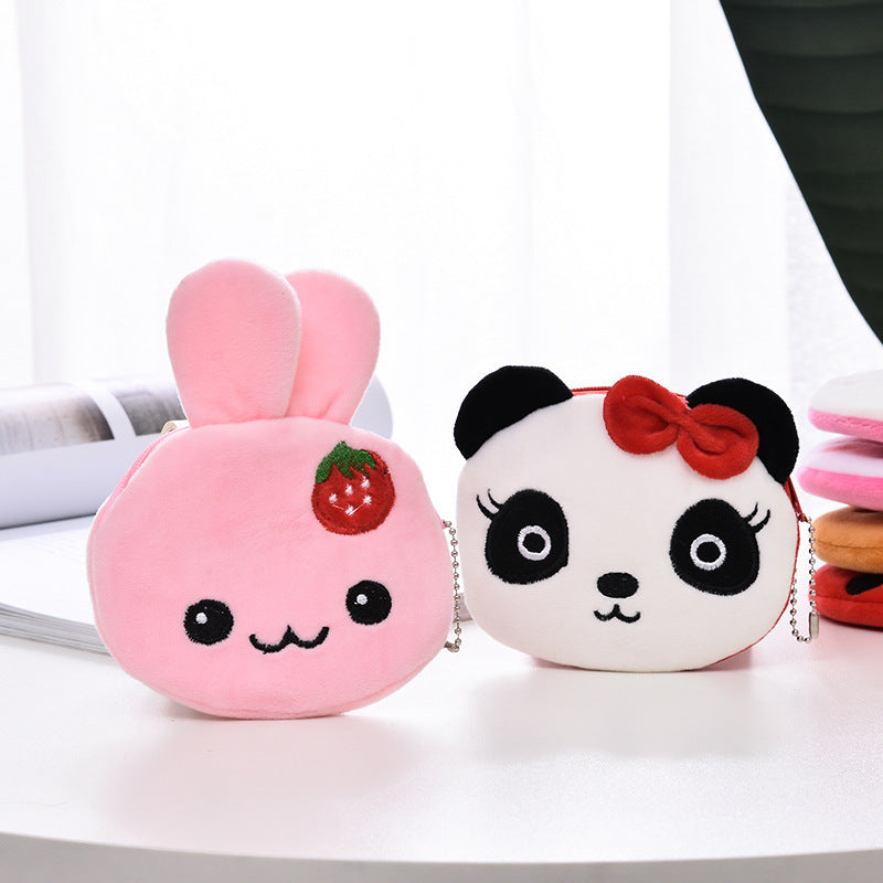 Cute Plush Coin Purses for Daily Use Featuring Travel and Animal Designs - Purse plush coin purse-travel frog