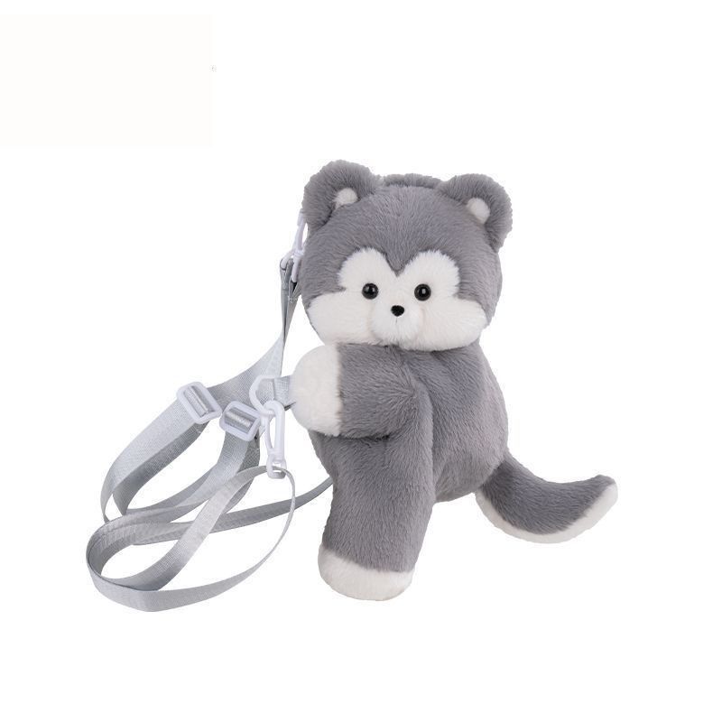Cute Plush Doll Husky Backpack with Double Shoulder Connectors - plush doll husky backpack cute