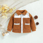 Cute Polar Fleece Zipper Jacket for Kids in Solid Colors - polar fleece jacket cute zipper