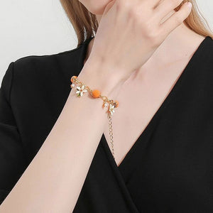 Cute Sweet Temperament Organge Flower Gardenia Bracelet - Cute Sweet Temperament Orange Flower Gardenia Bracelet