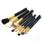 Cylindrical Wool Makeup Brush Set with Storage Box for Flawless Application - Teleplus cylindrical wool makeup brush set