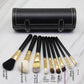 Cylindrical Wool Makeup Brush Set with Storage Box for Flawless Application - Teleplus cylindrical wool makeup brush set