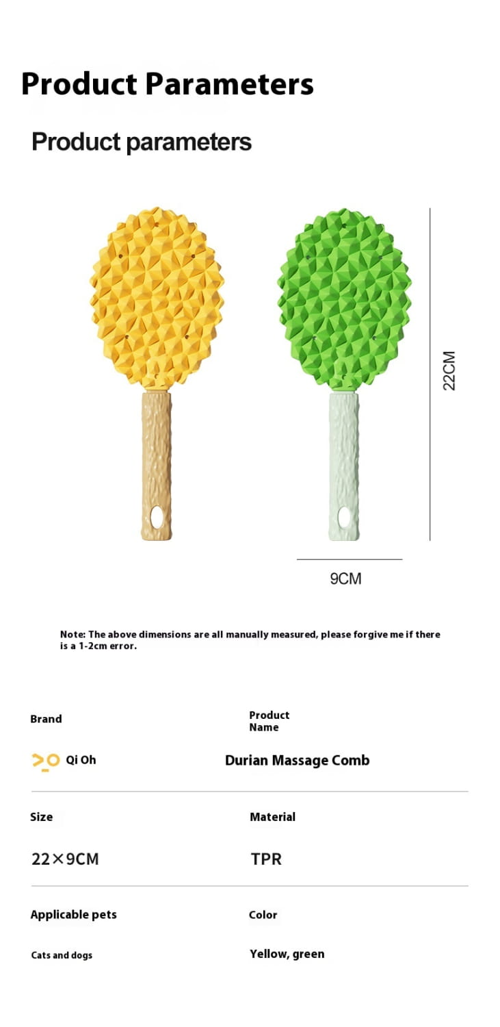 Durian -hierontakampa lemmikkieläimille kissan hoitoharja ruohopullolla