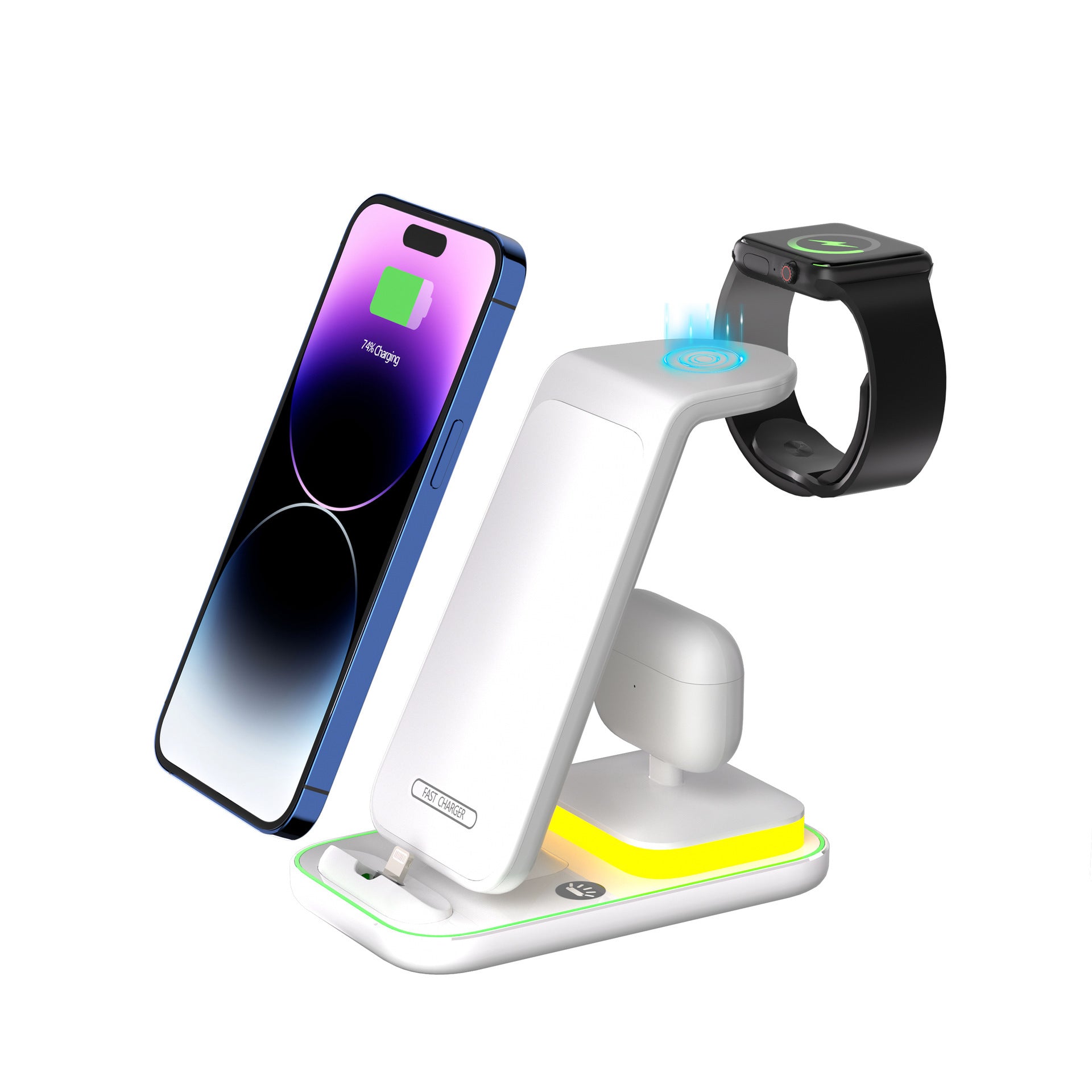 15W Fast Charge Vertical Wireless Charger Mobile Phone Watch Headset - Charge Like a Boss with Our Wireless Charger