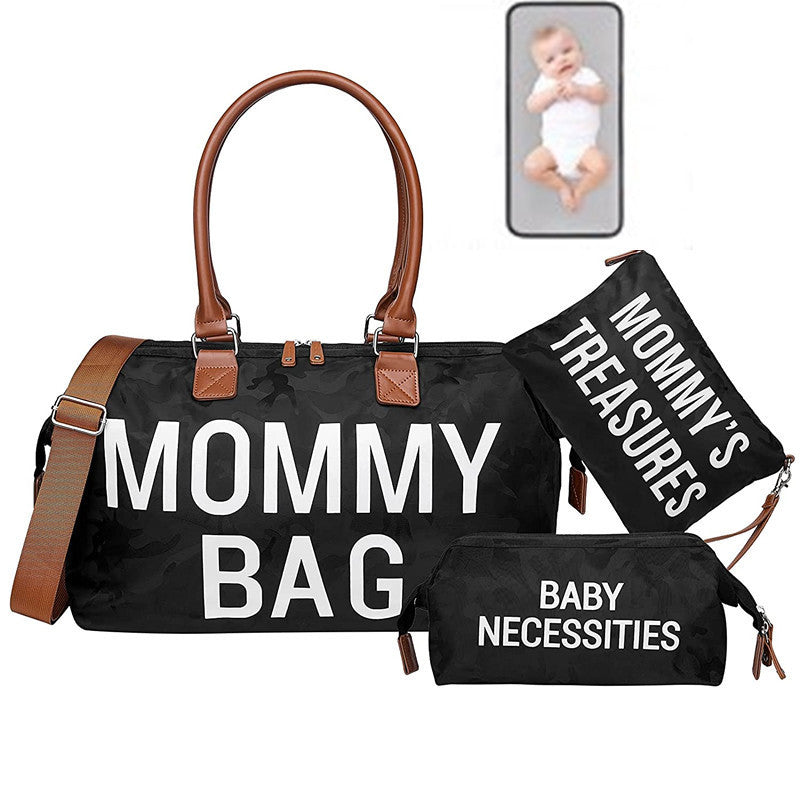 3-piece Portable Bag Set For Moms On Trips - Mom’s 3-Piece Bag Set with Fancy Ribbon Urine Pads