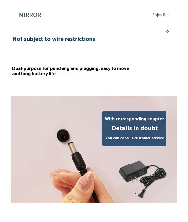 Light Mirror Desktop LED with Aluminum Frame for Living Room and Bedroom