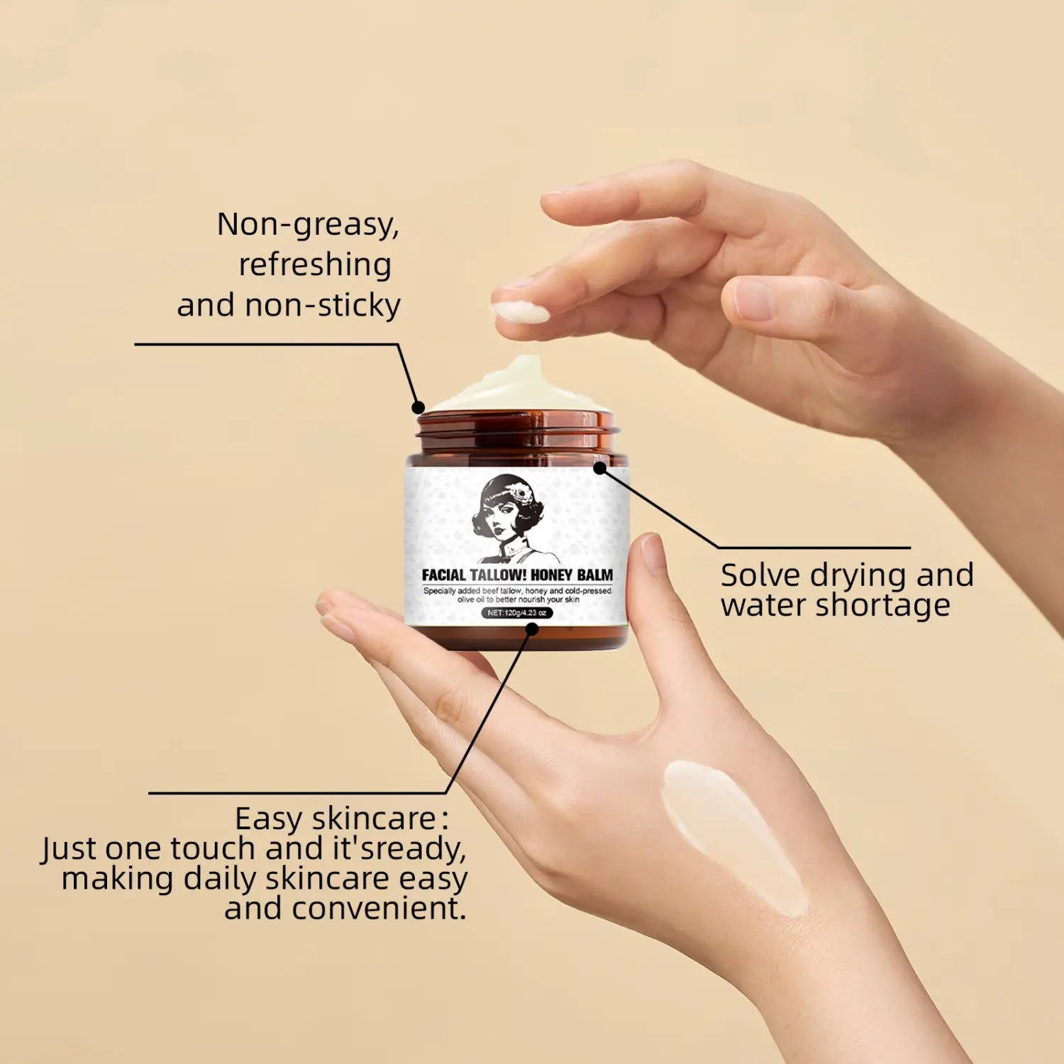 Moisturizing Emulsifiable Paste with Honey and Coconut Oil for Skin Care