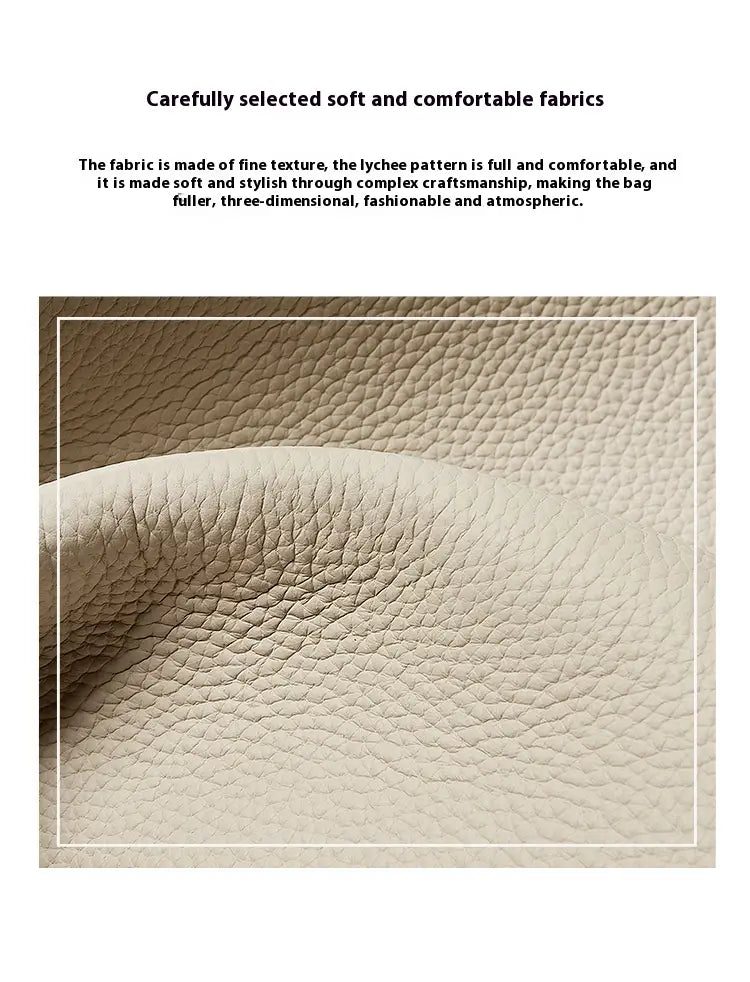 Genuine Leather Fashion Shoulder Bag with Large Capacity Commuter Design