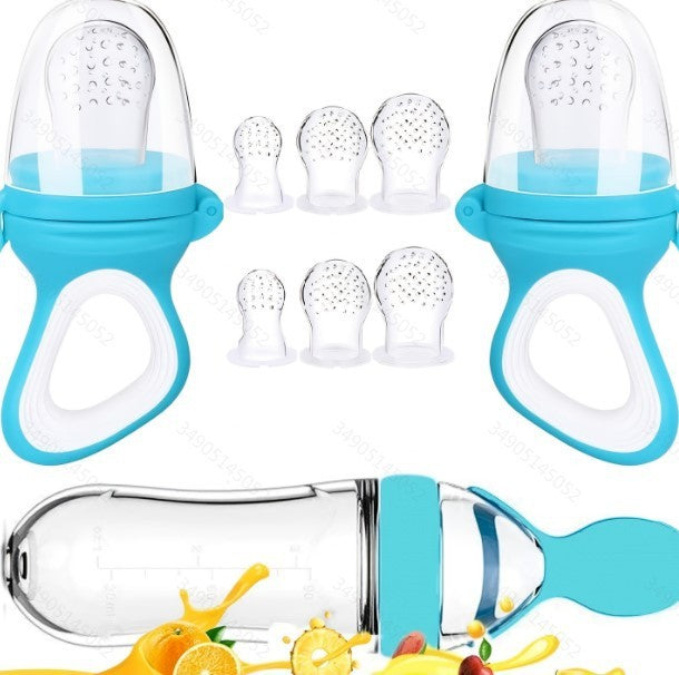 Geometric Confused Bottle Fruit And Vegetable Feeder Nipple 6 Suit - Geometric Confused Bottle Makes Healthy Snacks Fun