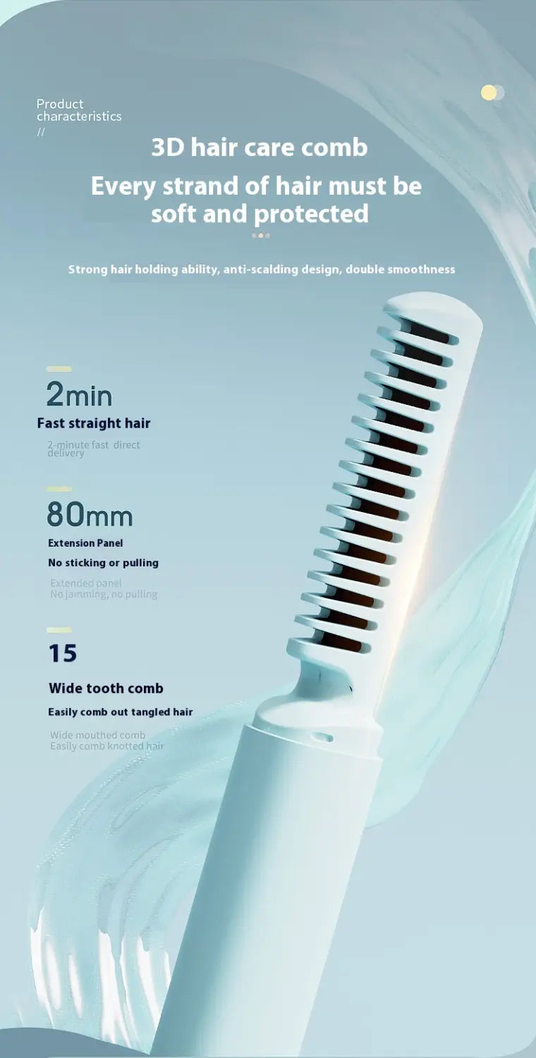 Wireless Hair Straighteners Small USB Rechargeable Titanium Coating