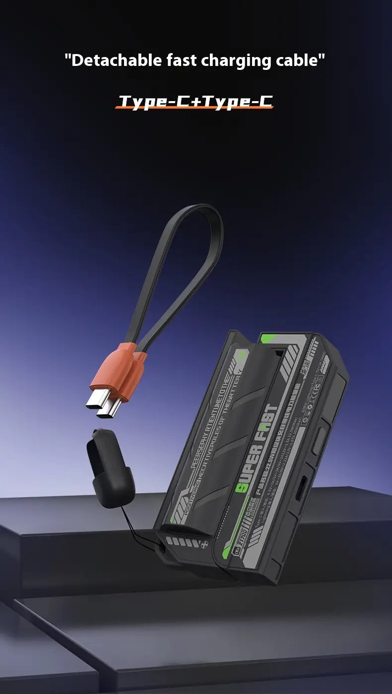 Banc Cumhachta Soghluaiste 5000mAh le Charger Iniompartha Cábla Sonraí Dlúth