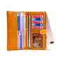 Women’s Real Leather Long Multiple Card Slots Hand-held Retro Oil Wax Skin Coin Purse - Stylish Coin Purse