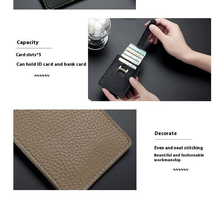 Tahke värvikaardihoidja halli mustas apelsini või karamelli PU materjaliga