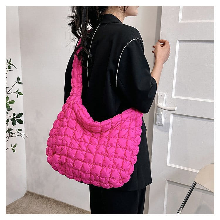 Pleated Cloud Bag Fashion Shoulder Portable Large Polyester Daily Match