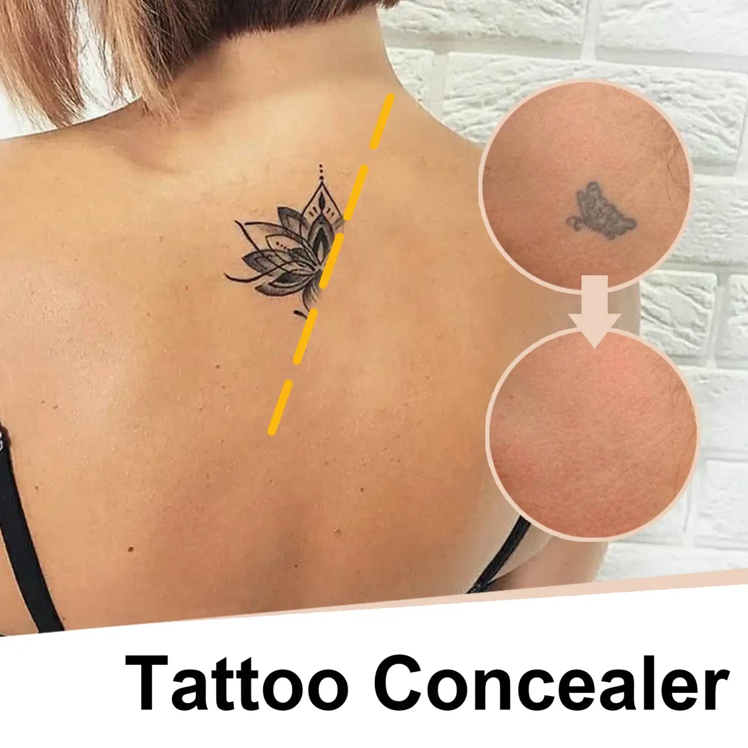 Waterproof Brightening Cover Concealer for Tattoos Scars Birthmarks