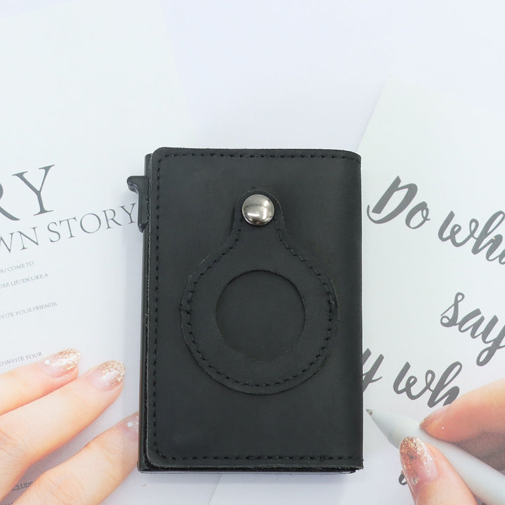 Leather Card Case Automatic Card Wallet Anti Lost - Never Lose Your Leather Card Case Again Seriously