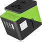 3 USB 1 Typc C International Power Adapter For Europe UK China Australia Japan And More 200 Countries - Travel Adapter