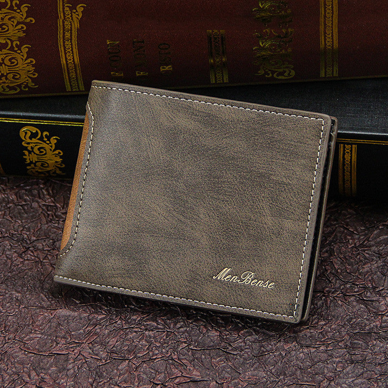 D2405-M PU Leather Wallet Urban Simplicity Contrasting Colors for Men - d2405-m