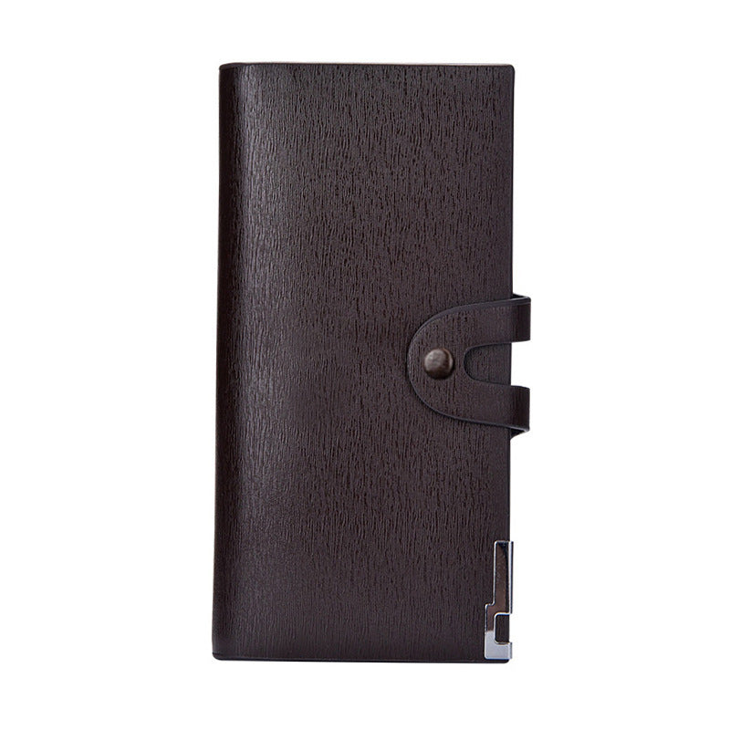 Men’s Long Wallet Trendy Brand Fashion Mid-length - Discover the Ultimate Button Bag A003-3 Leather Wallet