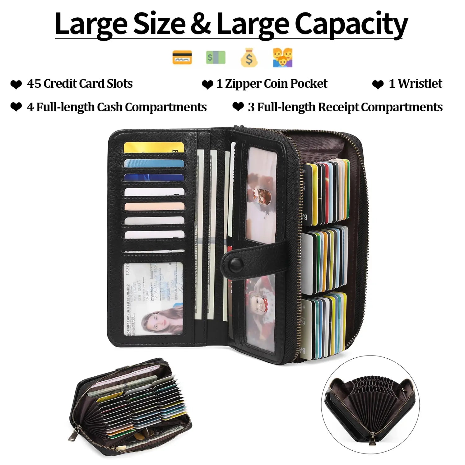 Suunnittelu korostaa kerrostettuja ompelulinjoja ja premium-synteettistä nahkaa, linjassa varkauden vastaisen toiminnallisuuden kanssa