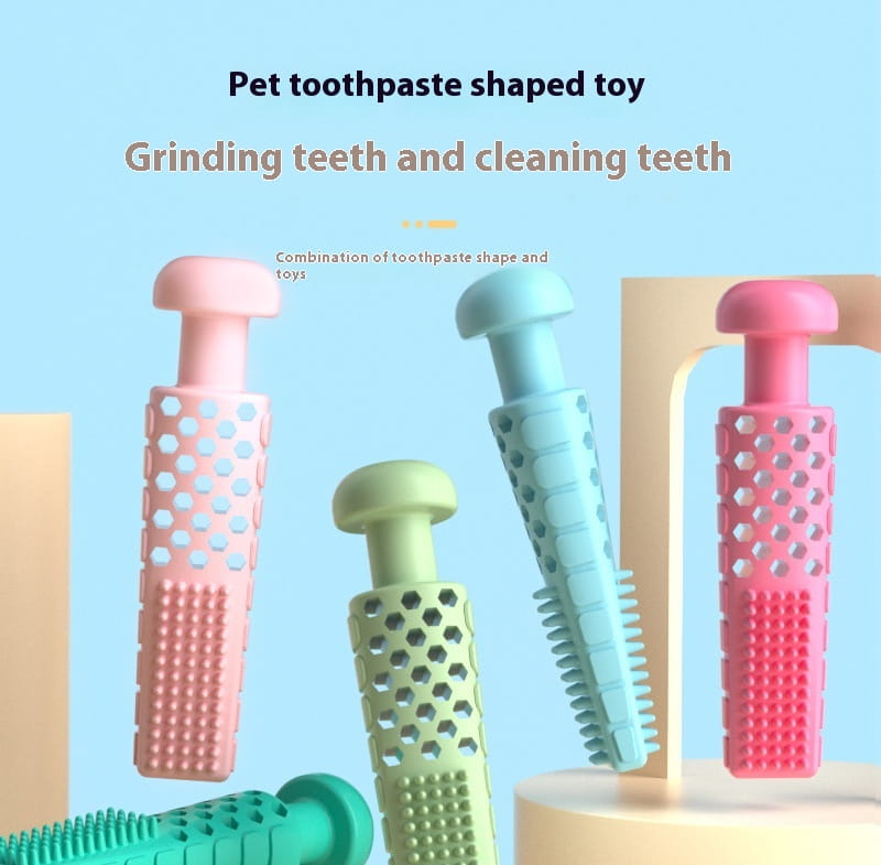 Small Animal Chew Toy TPR molar pinne for tenner rengjør kjæledyr tannpleie