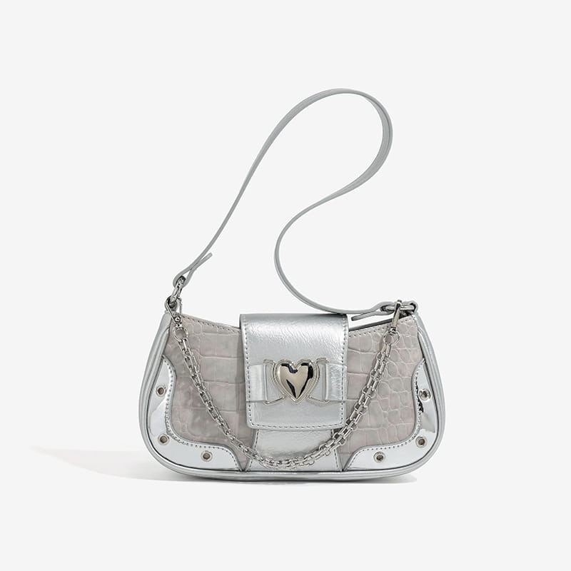 Pink Black Milky White Soft PU Saddle Shoulder Messenger Bag