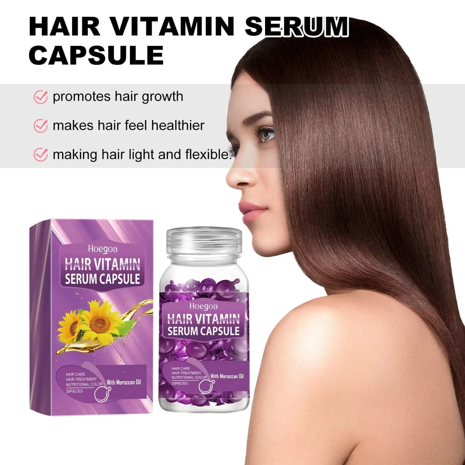 Hair Care Seed Oil Capsule Purple for Nourishing Treatment
