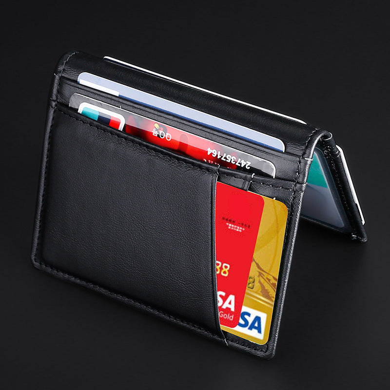 Multi-card Slot RFID Real Cowhide Bank Card Holder ID Holder - Funny Cowhide Card Holder That Holds Your Life Together