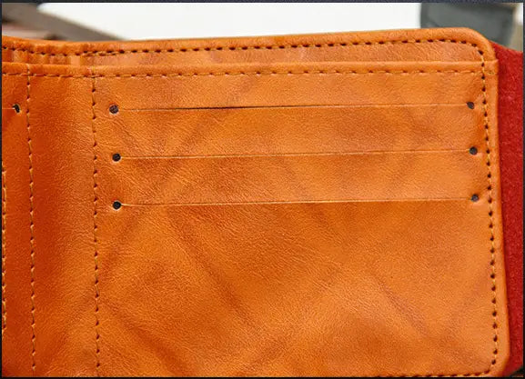 Men’s PU Leather Wallet with Magnetic Closure in Brown or Black for United States