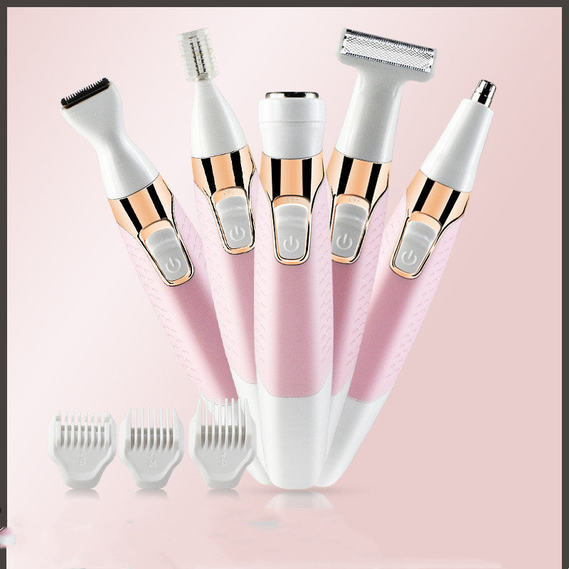 Electric Hair Removal Device Female USB Shaver 5 In 1 Eyebrow Trimmer - Get Smooth with the Electric Hair Removal Device