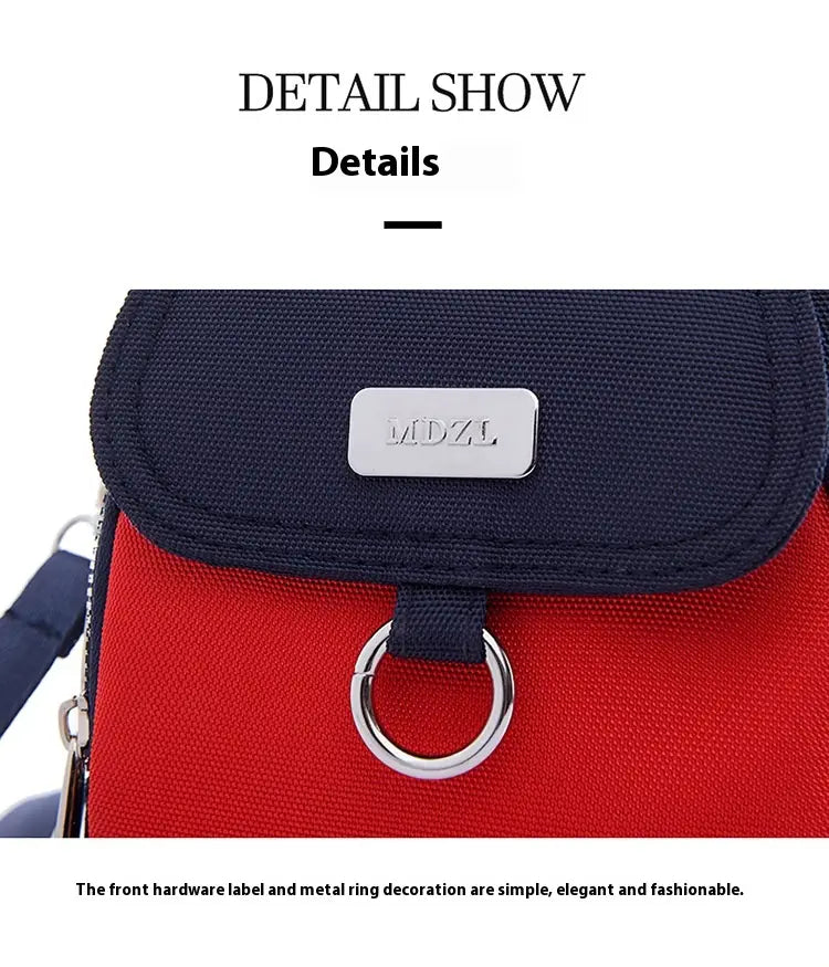 Lightweight Shoulder Messenger Bag with Versatile Pouches and Colorful Design