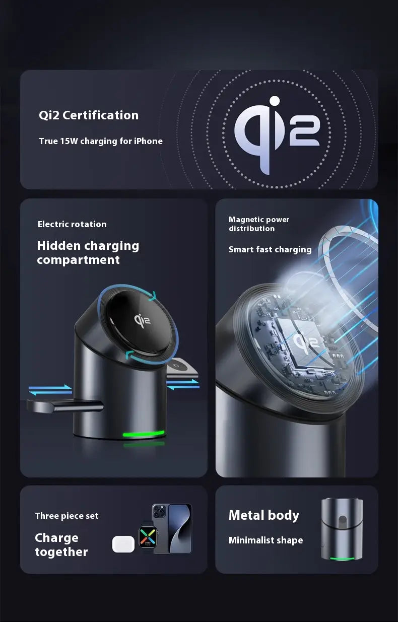 Magnetic Wireless Charger for Phone and Apple Watch Fast Charge Bracket