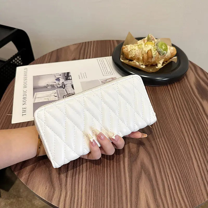 Czarno -biała walizka PU z rozciętą kieszonkową sylwetką